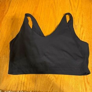 Zella Black V-Neck Seamless Bralette